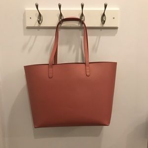 Mansur Gavriel Saffiano Large Tote Bag - Blush
